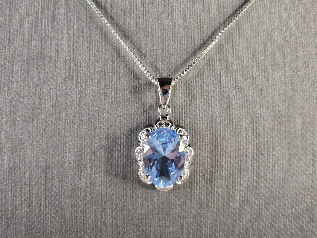 Womens Estate Sterling Silver Modernist Pendant & Necklace 5.2g E7862