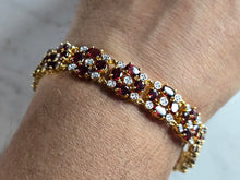 Load image into Gallery viewer, Womens Vintage Estate Sterling Silver Gold Tone Bracelet 27.8g E7866