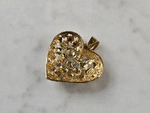 Load image into Gallery viewer, Womens Vintage Estate 10K Gold Heart Pendant 1.5g #E7867
