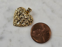 Load image into Gallery viewer, Womens Vintage Estate 10K Gold Heart Pendant 1.5g #E7867