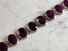 Load image into Gallery viewer, Womens Vintage Estate Sterling Silver Natural Ruby Bracelet 54.7g E7869