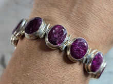 Load image into Gallery viewer, Womens Vintage Estate Sterling Silver Natural Ruby Bracelet 54.7g E7869