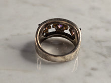 Load image into Gallery viewer, Womens Vintage Estate Sterling Silver Amethyst Flower Ring 8.5g E7870