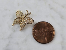Load image into Gallery viewer, Womens Vintage Estate 14K Gold Filigree Butterfly Pendant 0.9g #E7872