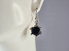 Load image into Gallery viewer, Womens Vintage Estate Sterling Silver Natural Sapphire Earrings 7.4g E7882