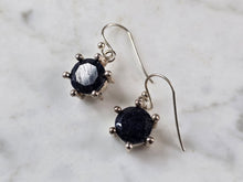 Load image into Gallery viewer, Womens Vintage Estate Sterling Silver Natural Sapphire Earrings 7.4g E7882