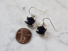 Load image into Gallery viewer, Womens Vintage Estate Sterling Silver Natural Sapphire Earrings 7.4g E7882