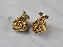 Load image into Gallery viewer, Womens Vintage Estate Sterling Silver Gold Tone CZ Earrings 7.1g E7884