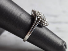 Load image into Gallery viewer, Womens Vintage Estate 14K White Gold Diamond Cluster Ring 3.5g #E7897