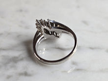 Load image into Gallery viewer, Womens Vintage Estate 14K White Gold Diamond Cluster Ring 3.5g #E7897