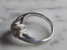 Load image into Gallery viewer, Womens Vintage Estate 14K White Gold Diamond Cluster Ring 3.5g #E7897