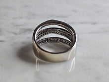 Load image into Gallery viewer, Womens Vintage Estate 18k White Gold Diamond Modernist Ring 10.2g  E7899