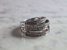 Load image into Gallery viewer, Womens Vintage Estate 18k White Gold Diamond Modernist Ring 10.2g  E7899