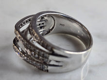 Load image into Gallery viewer, Womens Vintage Estate 18k White Gold Diamond Modernist Ring 10.2g  E7899