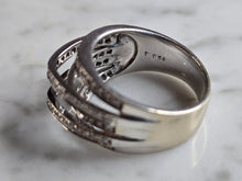 Load image into Gallery viewer, Womens Vintage Estate 18k White Gold Diamond Modernist Ring 10.2g  E7899