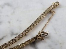 Load image into Gallery viewer, Womens Vintage Estate 14K Yellow Gold Diamond Tennis Bracelet 12.2g E7900