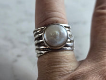 Load image into Gallery viewer, Womens Vintage Estate Sterling Silver Modernist Ring 10.2g E7902