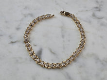 Load image into Gallery viewer, Womens Vintage Estate 14K Yellow Gold Diamond Tennis Bracelet 5.2g E7906