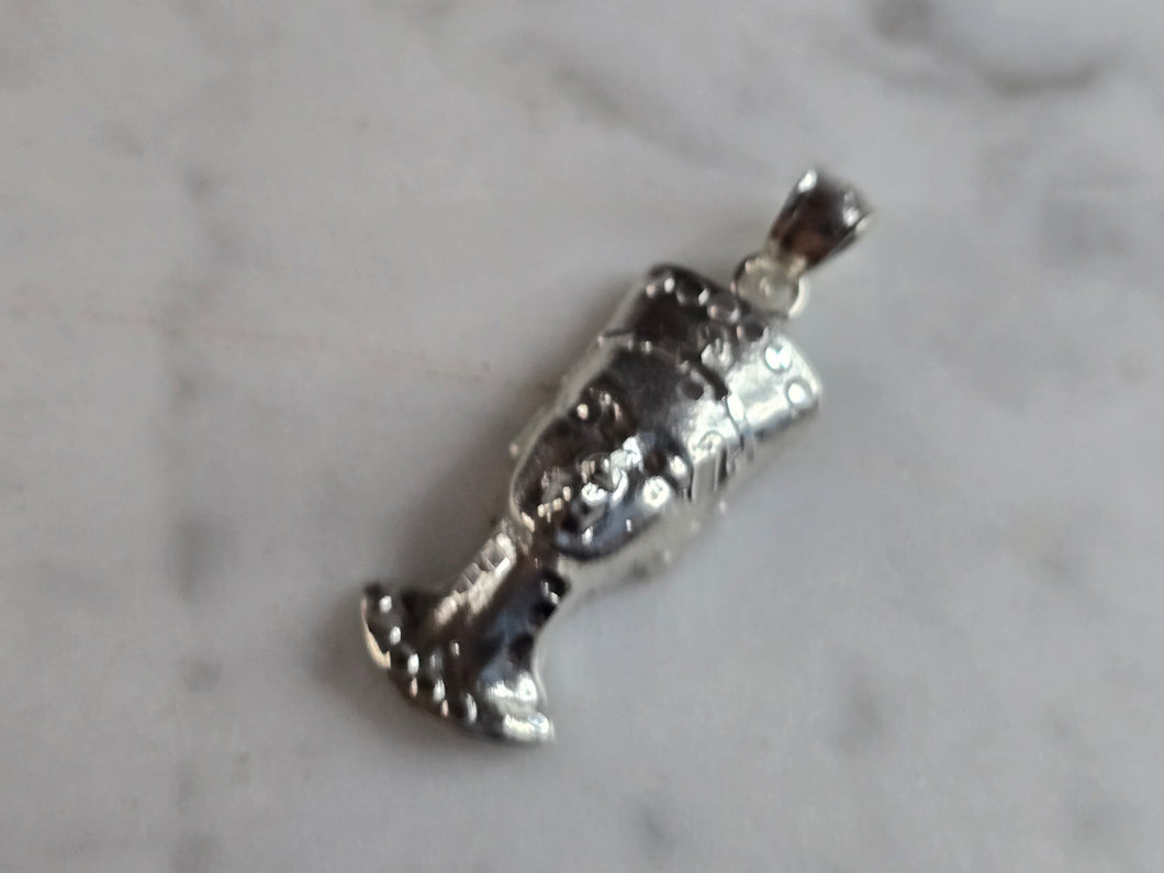 Womens Estate Sterling Silver Queen Nefertiti Pendant 2.3g E7914
