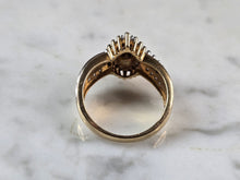 Load image into Gallery viewer, Womens Vintage Estate 10K Yellow &amp; White Gold Diamond Keepsake Ring 5.5g E7917