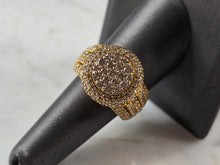Load image into Gallery viewer, Womens Vintage Estate 10K Yellow Gold Diamond Dadwani Ring 12.4g #E7919