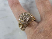 Load image into Gallery viewer, Womens Vintage Estate 10K Yellow Gold Diamond Dadwani Ring 12.4g #E7919
