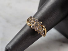 Load image into Gallery viewer, Womens Vintage Estate 14K Gold Diamond Cluster Ring 3.7g  #E7923