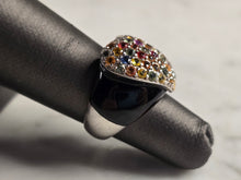Load image into Gallery viewer, Womens Vintage Estate Sterling Silver Art Deco Style Heart Ring 8.6g E7923