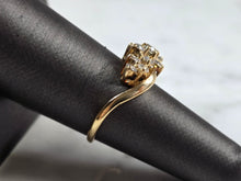 Load image into Gallery viewer, Womens Vintage Estate 14K Gold Diamond Cluster Ring 3.7g  #E7923