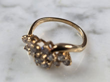Load image into Gallery viewer, Womens Vintage Estate 14K Gold Diamond Cluster Ring 3.7g  #E7923