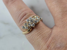 Load image into Gallery viewer, Womens Vintage Estate 14K Gold Diamond Cluster Ring 3.7g  #E7923