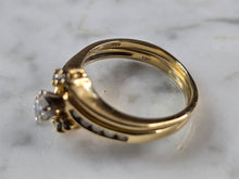 Load image into Gallery viewer, Womens Vintage Estate 14K Gold Diamond Marquise Engagement Ring Set 5.2g E7925