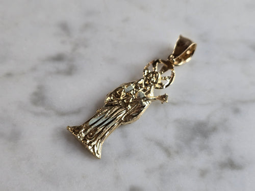 Vintage Estate 14K Yellow Gold Religious Pendant 1.8g #E7926
