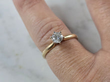 Load image into Gallery viewer, Womens Vintage Estate 14k Gold Diamond Engagement Ring 2.4g #E7928