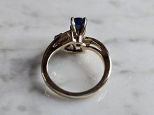Load image into Gallery viewer, Womens Vintage Estate 14k Yellow Gold Diamond Sapphire Ring 4.2g E7932