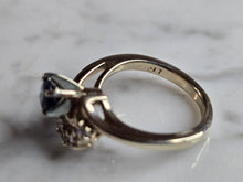 Load image into Gallery viewer, Womens Vintage Estate 14k Yellow Gold Diamond Sapphire Ring 4.2g E7932
