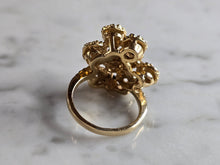 Load image into Gallery viewer, Womens Vintage Estate 14K Gold Sapphire &amp; Diamond Ring, 6.6g E7937