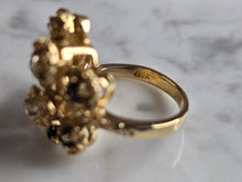 Load image into Gallery viewer, Womens Vintage Estate 14K Gold Sapphire &amp; Diamond Ring, 6.6g E7937