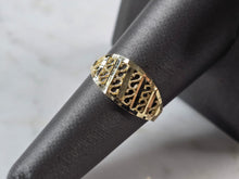 Load image into Gallery viewer, Womens 10K Yellow Gold Modernist Filigree Ring 1.3g E7938