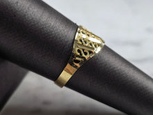 Load image into Gallery viewer, Womens 10K Yellow Gold Modernist Filigree Ring 1.3g E7938