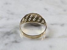 Load image into Gallery viewer, Womens 10K Yellow Gold Modernist Filigree Ring 1.3g E7938