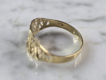 Load image into Gallery viewer, Womens 10K Yellow Gold Modernist Filigree Ring 1.3g E7938