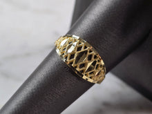 Load image into Gallery viewer, Womens 10K Yellow Gold Modernist Filigree Ring 1.4g E7940