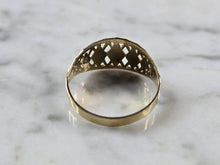 Load image into Gallery viewer, Womens 10K Yellow Gold Modernist Filigree Ring 1.4g E7940