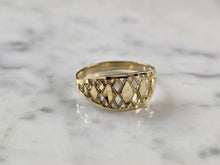 Load image into Gallery viewer, Womens 10K Yellow Gold Modernist Filigree Ring 1.4g E7940