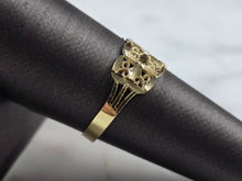Load image into Gallery viewer, Womens 10K Yellow Gold Modernist Filigree Ring 1.5g E7941
