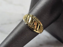 Load image into Gallery viewer, Womens 10K Yellow Gold Modernist Filigree Ring 1.3g E7943