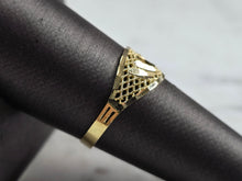 Load image into Gallery viewer, Womens 10K Yellow Gold Modernist Filigree Ring 1.3g E7943