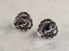 Load image into Gallery viewer, Womens Sterling Silver Modernist CZ Heart Earrings 7.5g E7943
