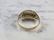 Load image into Gallery viewer, Womens 10K Yellow Gold Modernist Filigree Ring 1.3g E7943